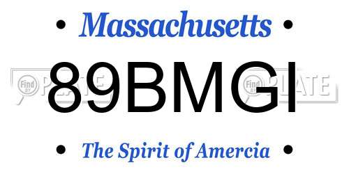 89BMGI Massachusetts License Plate