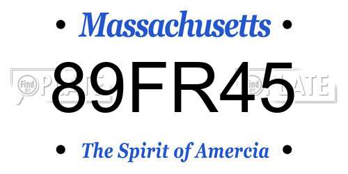 89FR45 Massachusetts License Plate
