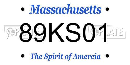 89KS01 Massachusetts License Plate