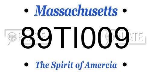 89TI009 Massachusetts License Plate