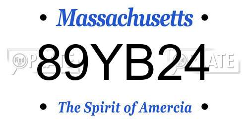 89YB24 Massachusetts License Plate