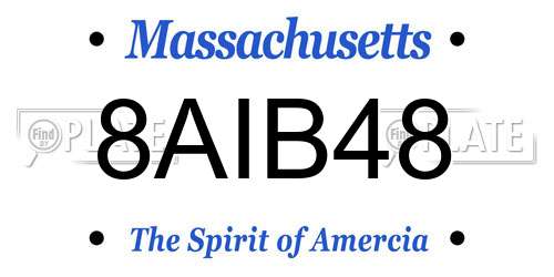 8AIB48 Massachusetts License Plate