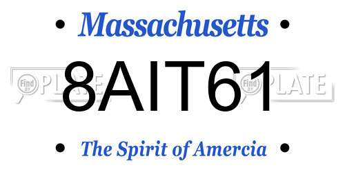 8AIT61 Massachusetts License Plate