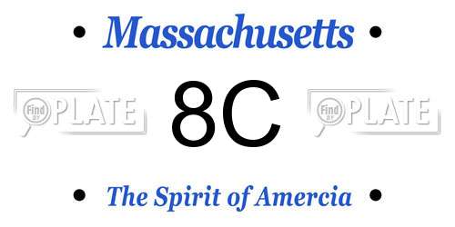 8C Massachusetts License Plate