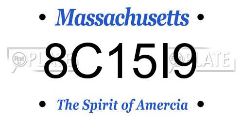8C15I9 Massachusetts License Plate