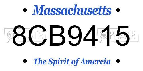 8CB9415 Massachusetts License Plate
