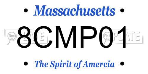 8CMP01 Massachusetts License Plate