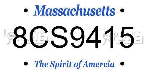 8CS9415 Massachusetts License Plate