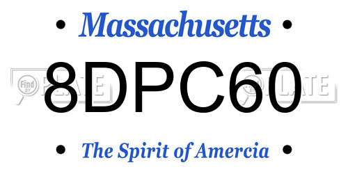 8DPC60 Massachusetts License Plate