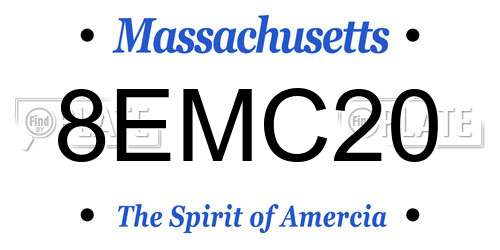 8EMC20 Massachusetts License Plate