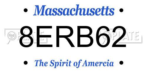 8ERB62 Massachusetts License Plate