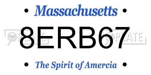 8ERB67 Massachusetts License Plate
