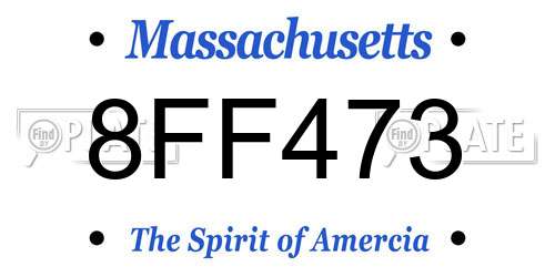 8FF473 Massachusetts License Plate