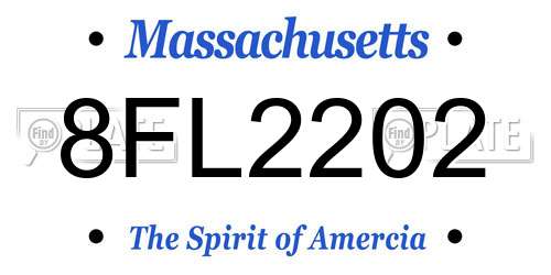 8FL2202 Massachusetts License Plate