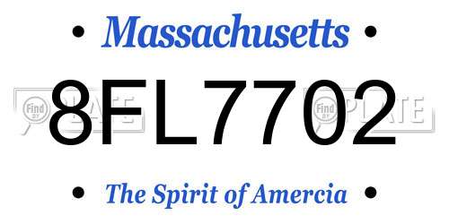8FL7702 Massachusetts License Plate