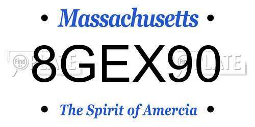 8GEX90 Massachusetts License Plate