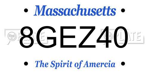 8GEZ40 Massachusetts License Plate