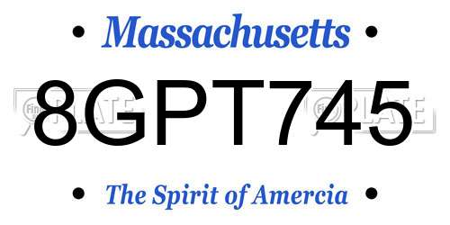 8GPT745 Massachusetts License Plate