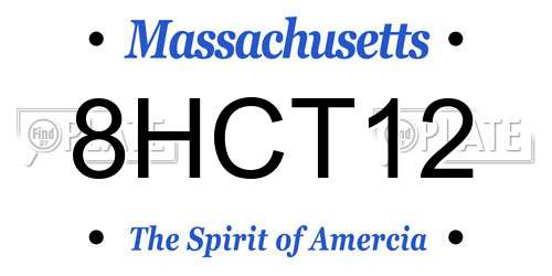 8HCT12 Massachusetts License Plate