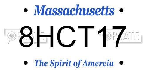 8HCT17 Massachusetts License Plate