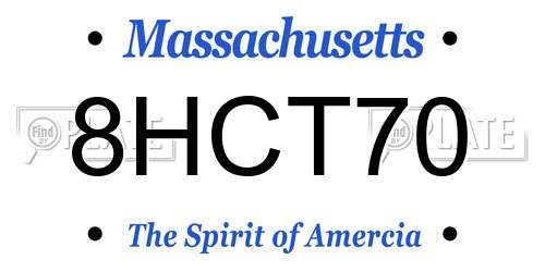 8HCT70 Massachusetts License Plate