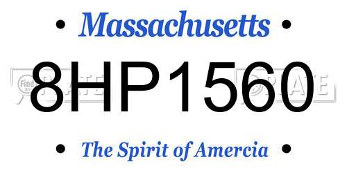 8HP1560 Massachusetts License Plate