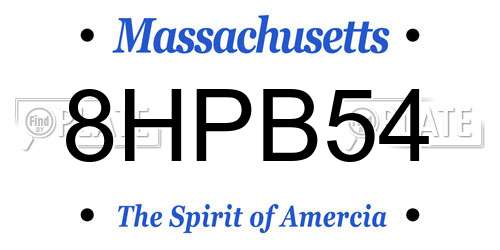 8HPB54 Massachusetts License Plate