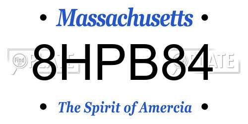 8HPB84 Massachusetts License Plate