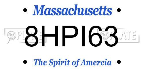 8HPI63 Massachusetts License Plate