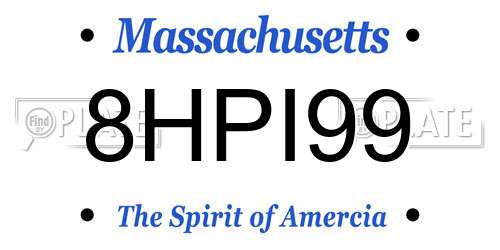 8HPI99 Massachusetts License Plate