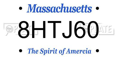 8HTJ60 Massachusetts License Plate