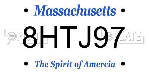 8HTJ97 Massachusetts License Plate