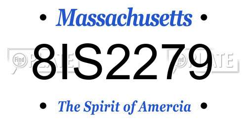 8IS2279 Massachusetts License Plate