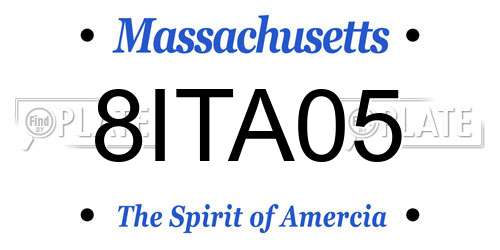 8ITA05 Massachusetts License Plate