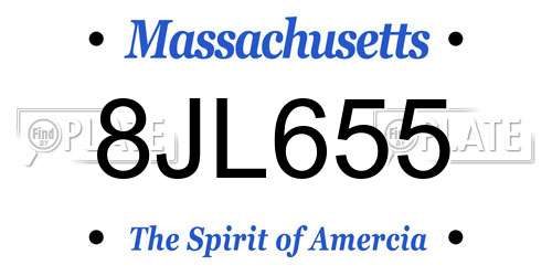 8JL655 Massachusetts License Plate