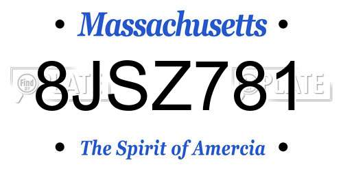 8JSZ781 Massachusetts License Plate