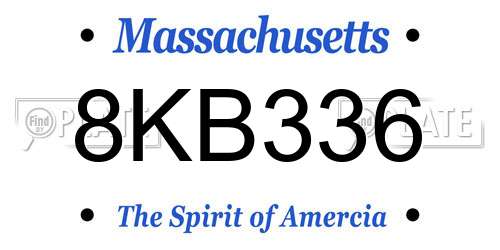 8KB336 Massachusetts License Plate