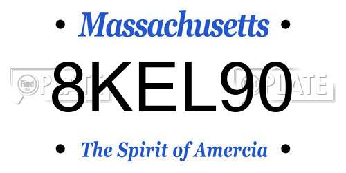 8KEL90 Massachusetts License Plate