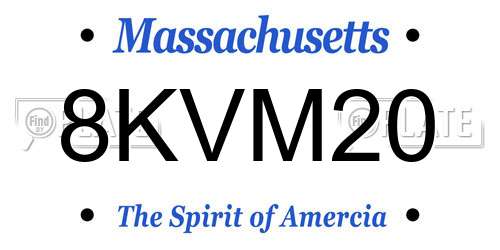 8KVM20 Massachusetts License Plate