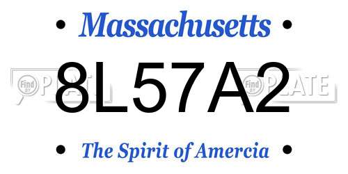 8L57A2 Massachusetts License Plate