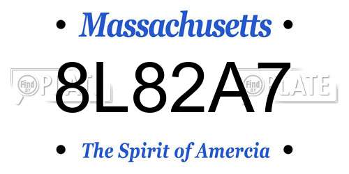 8L82A7 Massachusetts License Plate