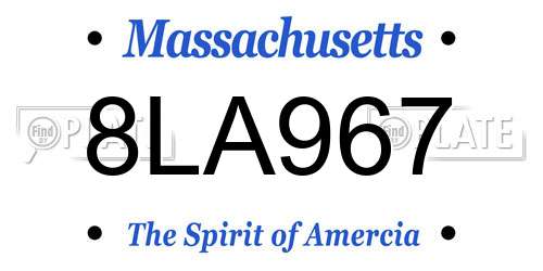 8LA967 Massachusetts License Plate