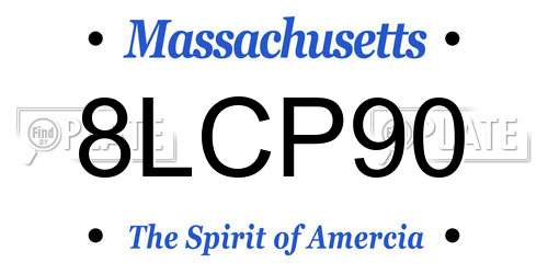 8LCP90 Massachusetts License Plate