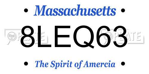 8LEQ63 Massachusetts License Plate