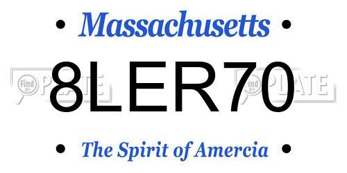 8LER70 Massachusetts License Plate