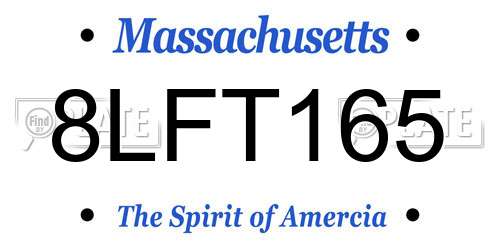 8LFT165 Massachusetts License Plate