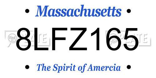 8LFZ165 Massachusetts License Plate