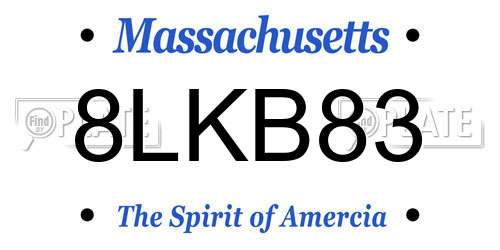 8LKB83 Massachusetts License Plate