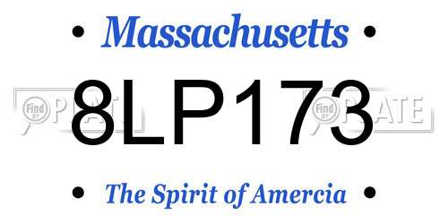 8LP173 Massachusetts License Plate