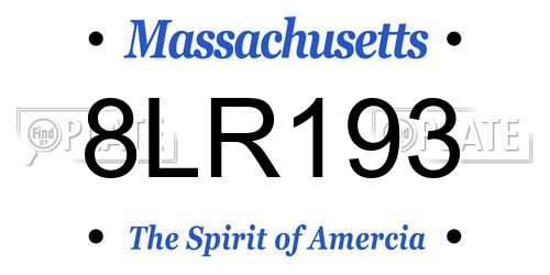 8LR193 Massachusetts License Plate